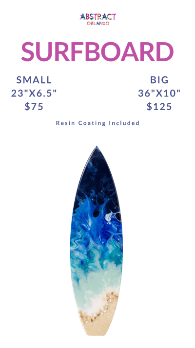 Colorful abstract surfboard for sale in small and big sizes.